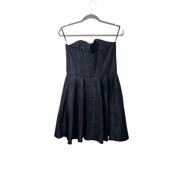 Vintage Gunne Sax Jessica McClintock Size 9 Black Short Strapless Fit and Flare - Picture 3 of 11